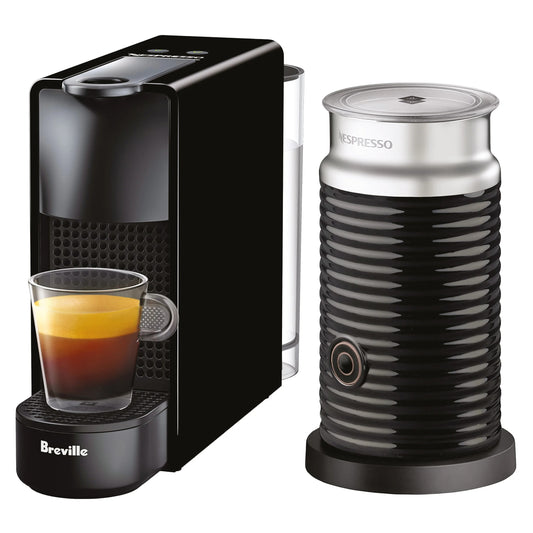 Nespresso Essenza Mini Espresso Machine by Breville, with Aeroccino Milk Frother